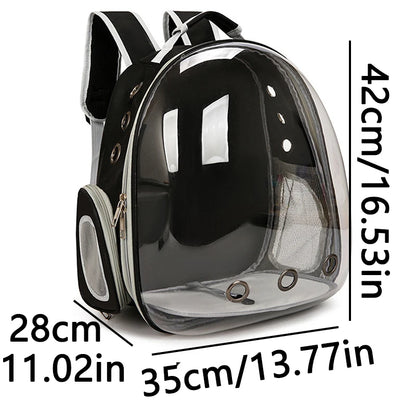 Transparent Cat Carrier Backpack | Breathable Space Capsule Travel Backpack for Cats & Small Pets