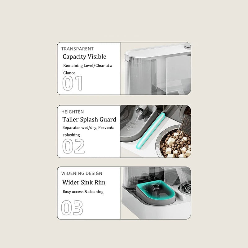2 In 1 Automatic Cat Feeder Water Dispenser