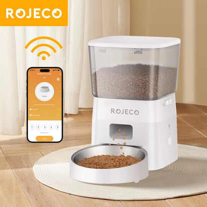 Automatic WiFi Pet Feeder 4L with Voice Recorder for Cats & Small Dogs