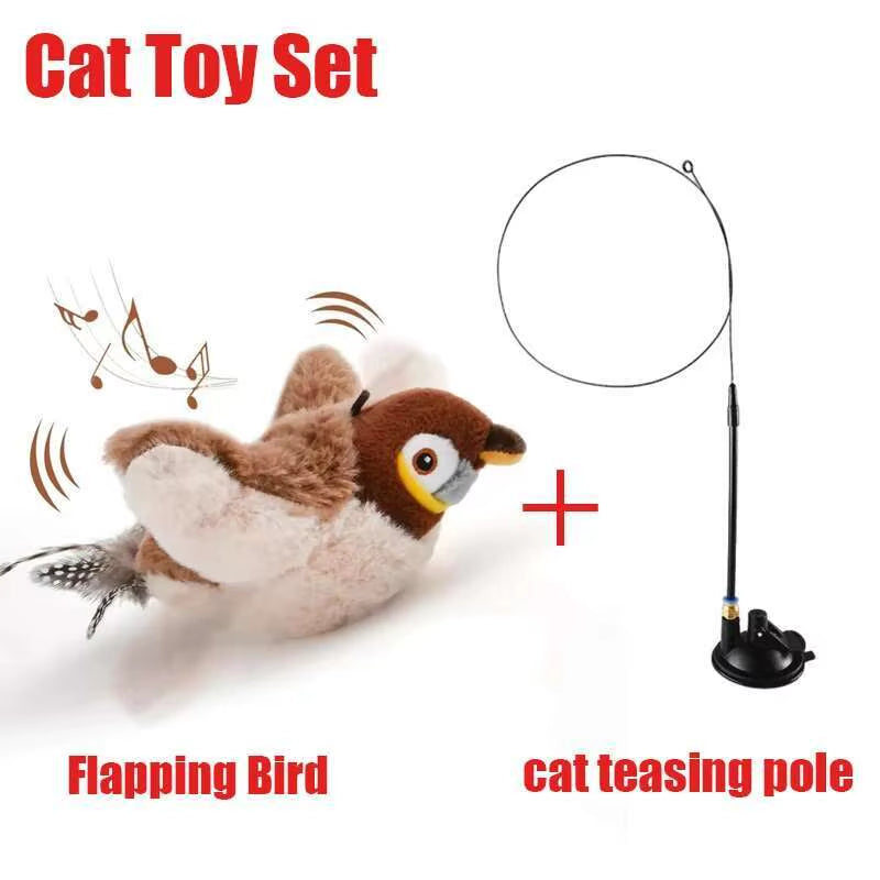 Interactive Cat Feather Toy | Automatic Wand Teaser for Indoor Cats