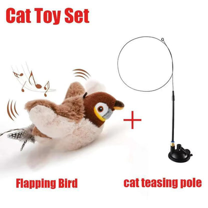 Interactive Cat Feather Toy | Automatic Wand Teaser for Indoor Cats