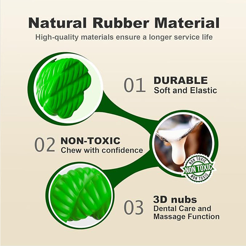 Natural Rubber Horseshoe-Shaped Chew Toys