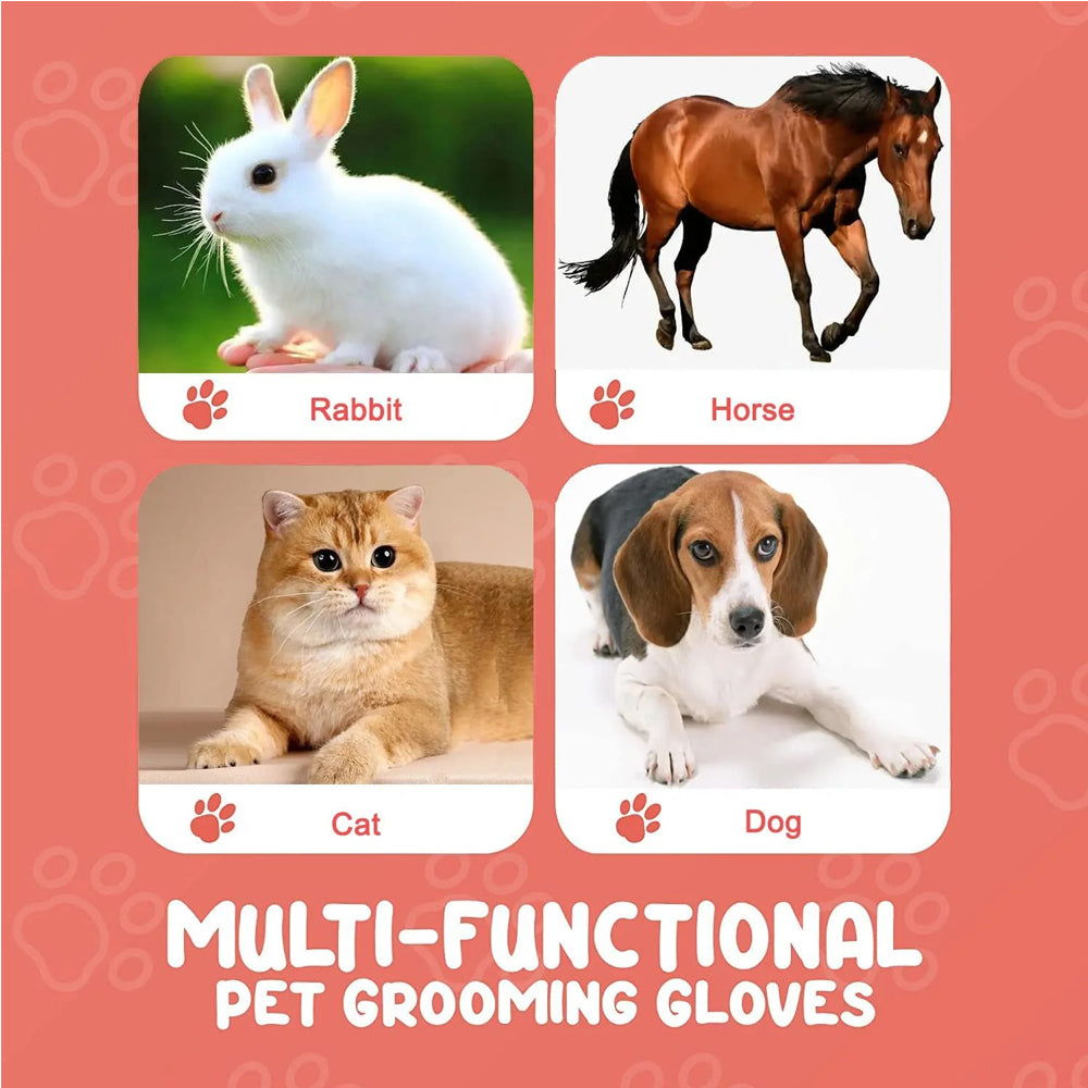 Pet Brush Glove Premium De-Shedding Glove