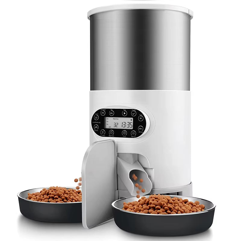 Smart WiFi Automatic Cat Feeder with Voice Recorder for Cats & Small Dogs