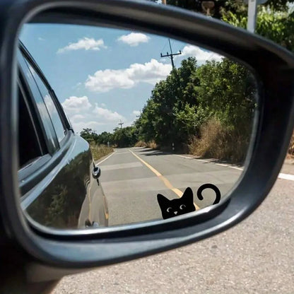 Peeking Cat Vinyl Sticker | Waterproof Car, Window & Mirror Decoration