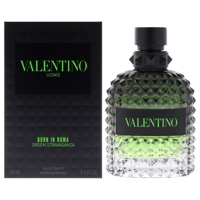 Valentino Uomo Born in Roma Green Stravaganza Eau de Toilette for Men – 3.4 oz (100 ml)