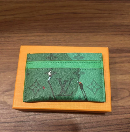 Louis Vuitton Green Card Holder – Luxury Leather Card Wallet