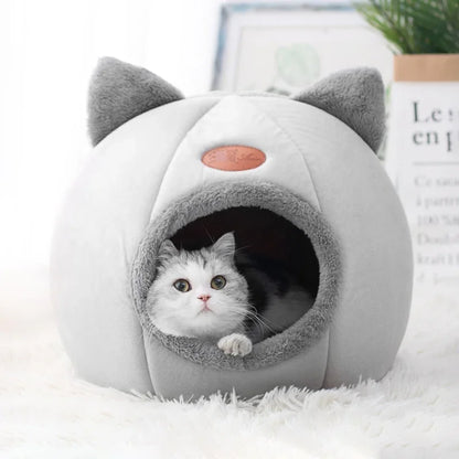 Cozy Winter Retreat: The Ultimate Deep Sleep Cat Bed & Dog House for Indoor Pets