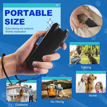 Ultrasonic Dog Repeller & Anti Barking Device with LED Light