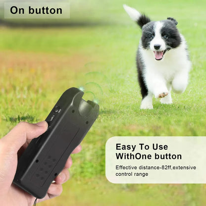 Ultrasonic Dog Repeller & Anti Barking Device with LED Light