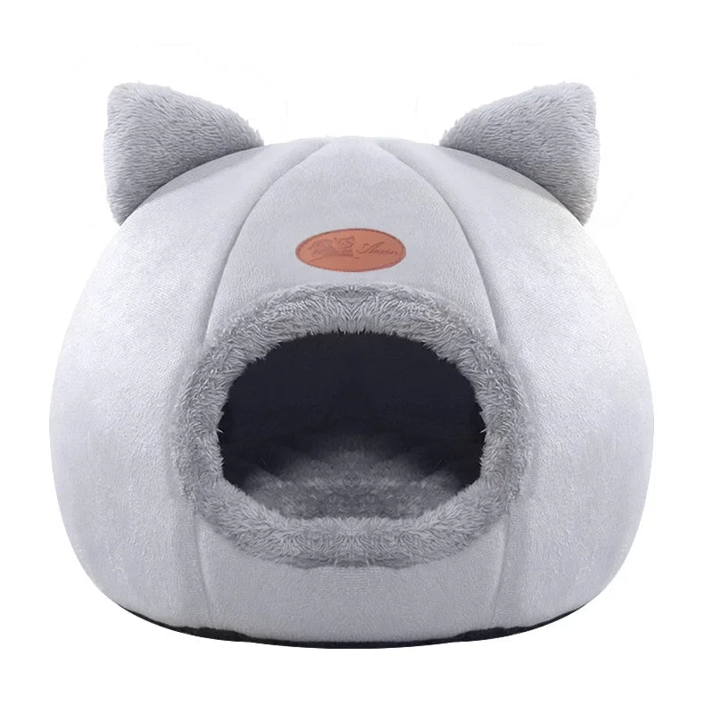 Cozy Winter Retreat: The Ultimate Deep Sleep Cat Bed & Dog House for Indoor Pets