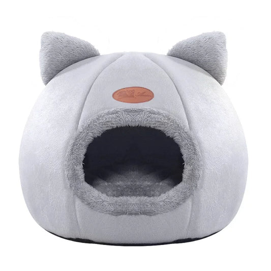 Cozy Winter Retreat: The Ultimate Deep Sleep Cat Bed & Dog House for Indoor Pets
