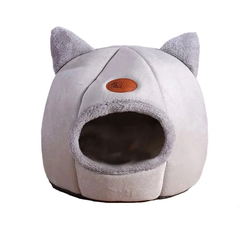Cozy Winter Retreat: The Ultimate Deep Sleep Cat Bed & Dog House for Indoor Pets