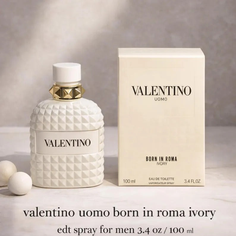 Valentino Uomo Born In Roma Ivory EDT for Men 100ml (3.4oz) | New Sealed Luxury Perfume