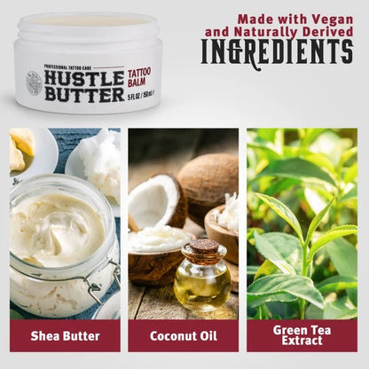 Hustle Butter Deluxe Tattoo Balm 5 oz – Tattoo Aftercare Balm & Skin Moisturizer