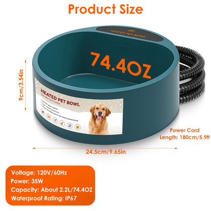 1Pc Heated Water Bowl