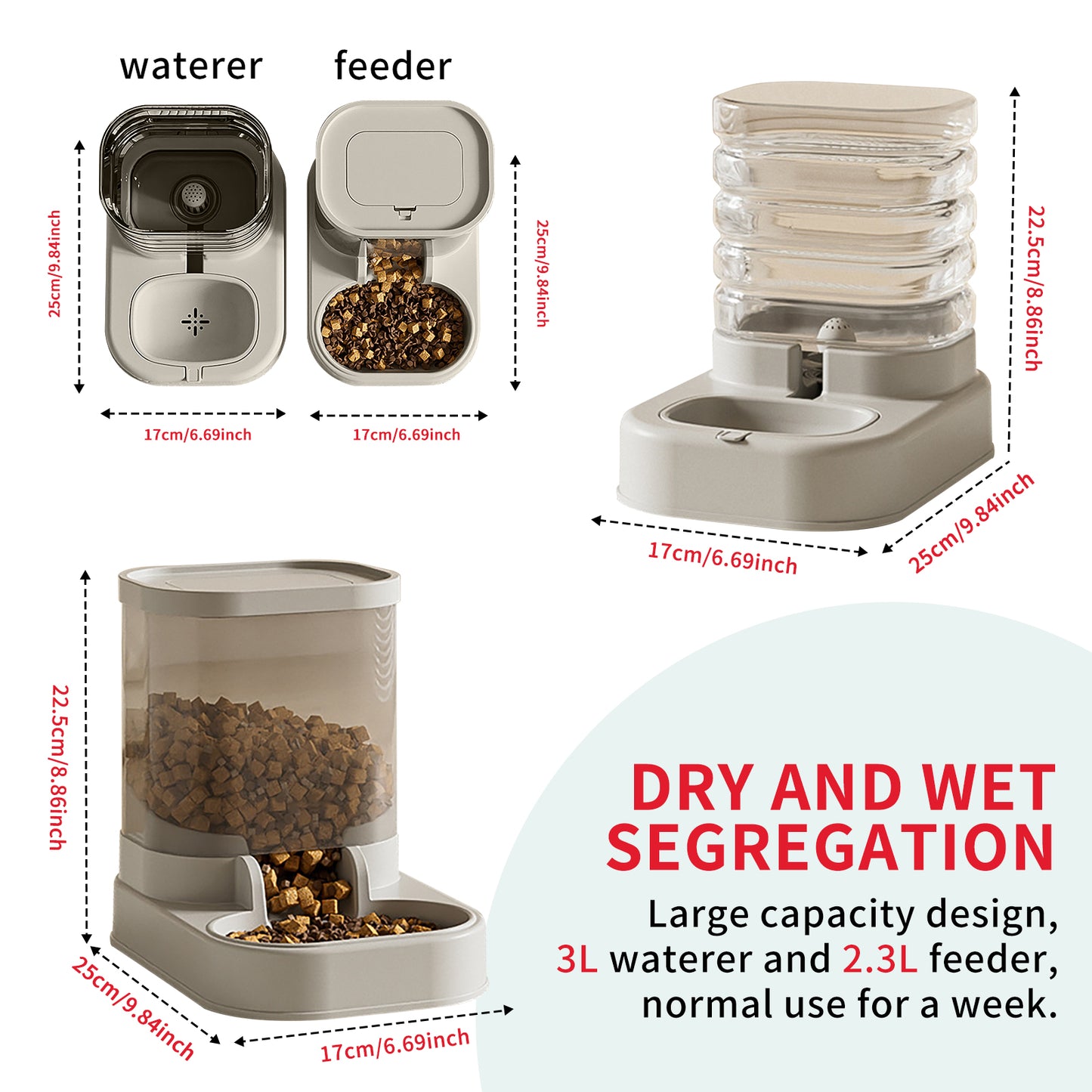 Pet Food And Water Dispenser