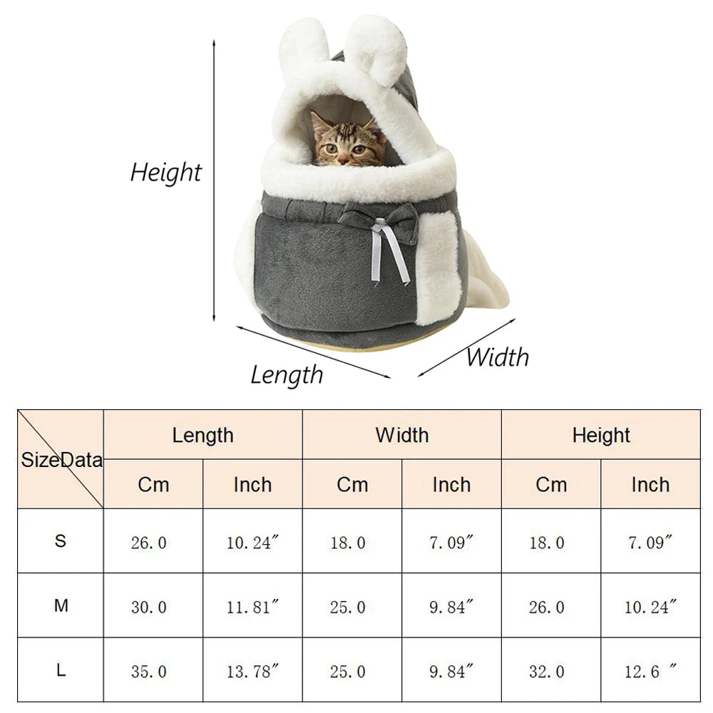 Cozy Cat Carrier Backpack | Soft Warm Travel Bag for Cats & Small Pets
