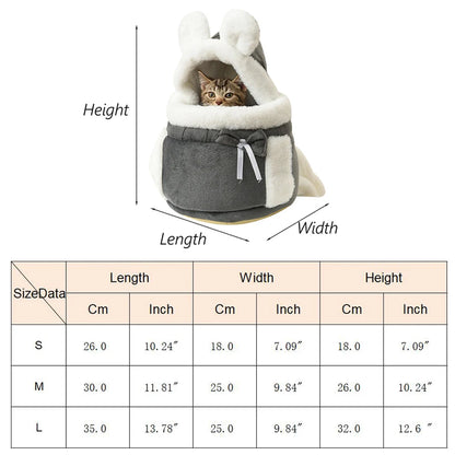Cozy Cat Carrier Backpack | Soft Warm Travel Bag for Cats & Small Pets