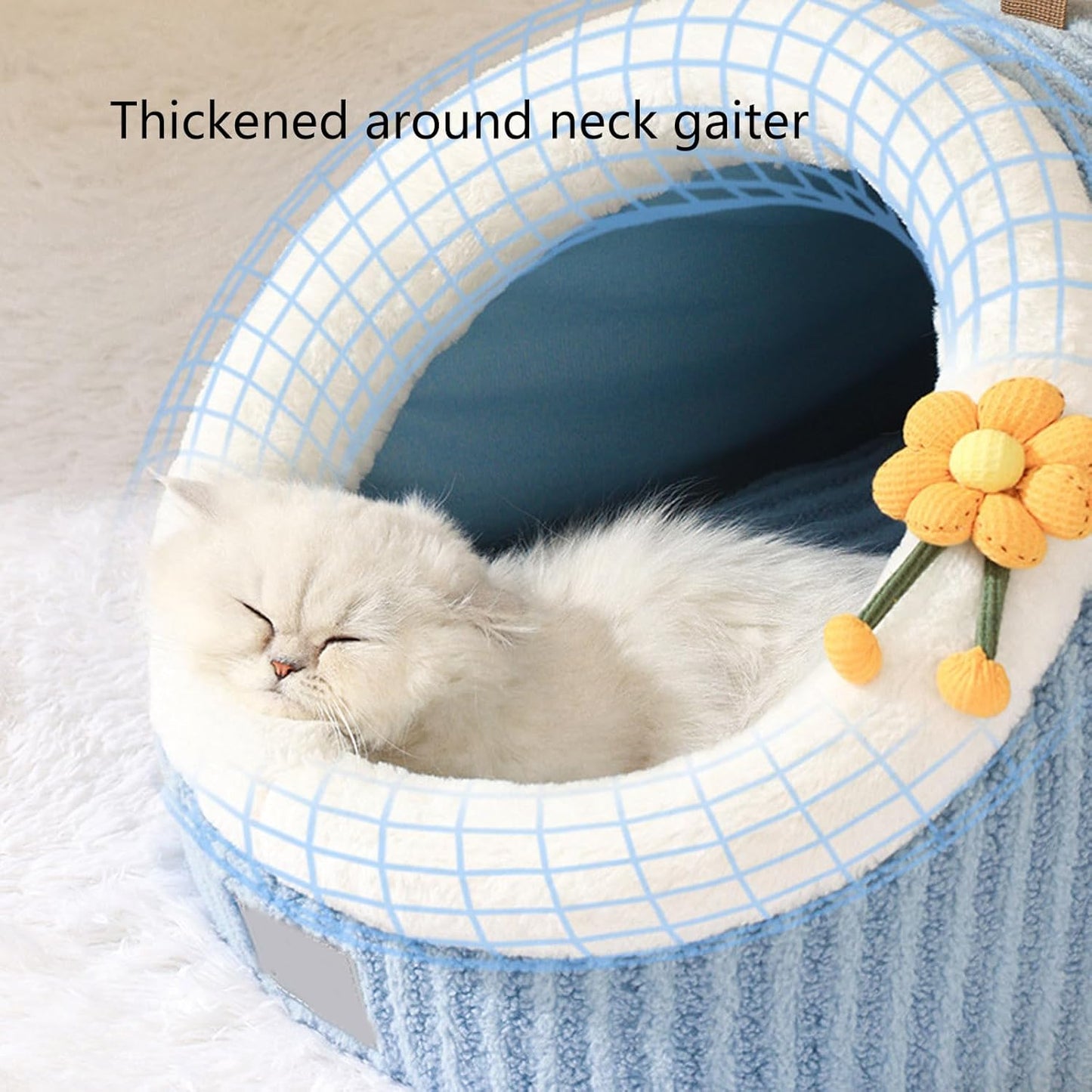 Washable Cushioned Pillow  Calming Cozy Soft Cat Beds