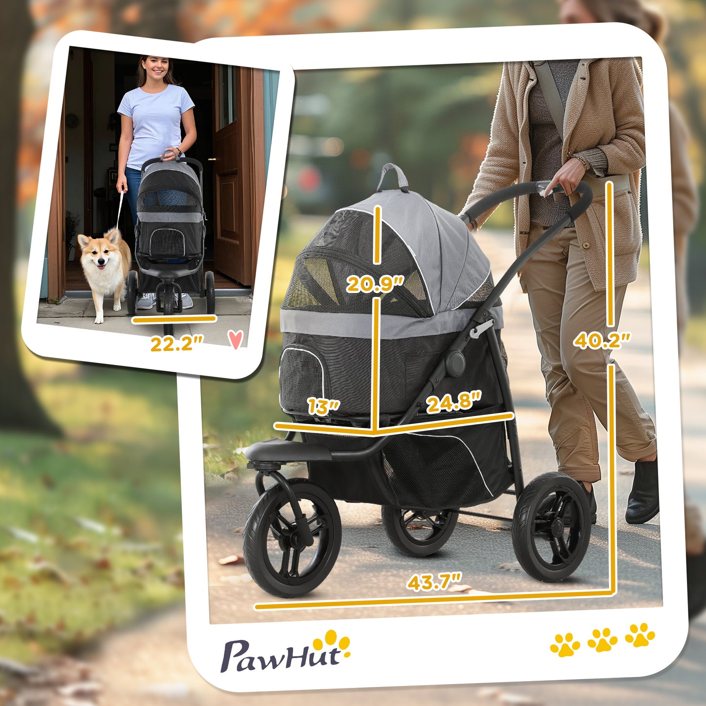 3 In 1 Pet Jogging Stroller