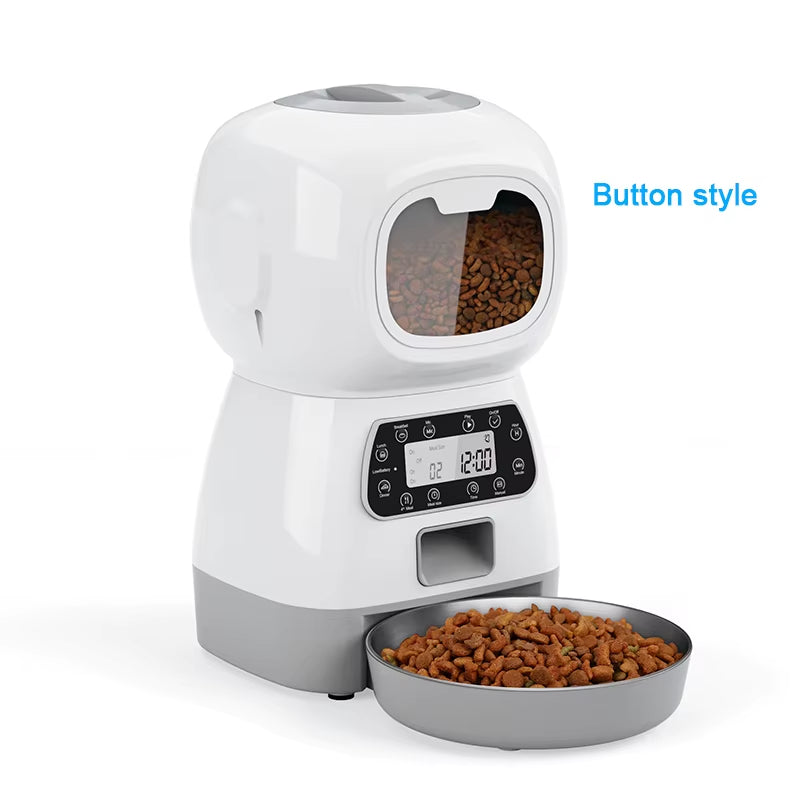 Smart WiFi Automatic Cat Feeder with Voice Recorder for Cats & Small Dogs