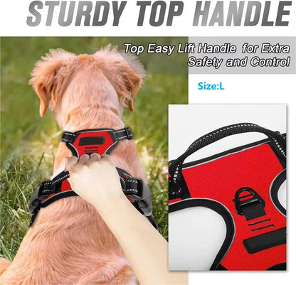 No Pull Dog Harness with Handle | Reflective Adjustable Pet Vest