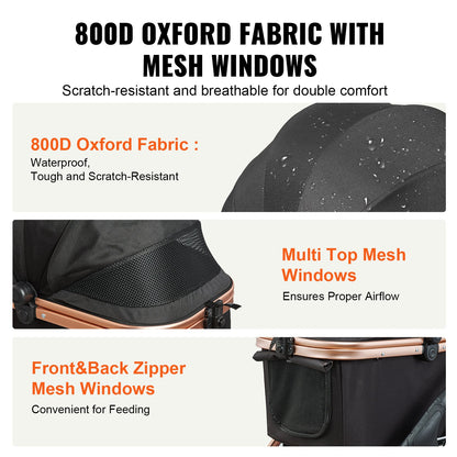 4 Wheels Dog Stroller