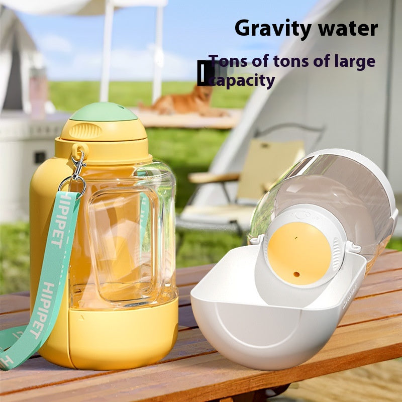 2-in-1 Portable Pet Water & Food Bottle for Dogs & Cats