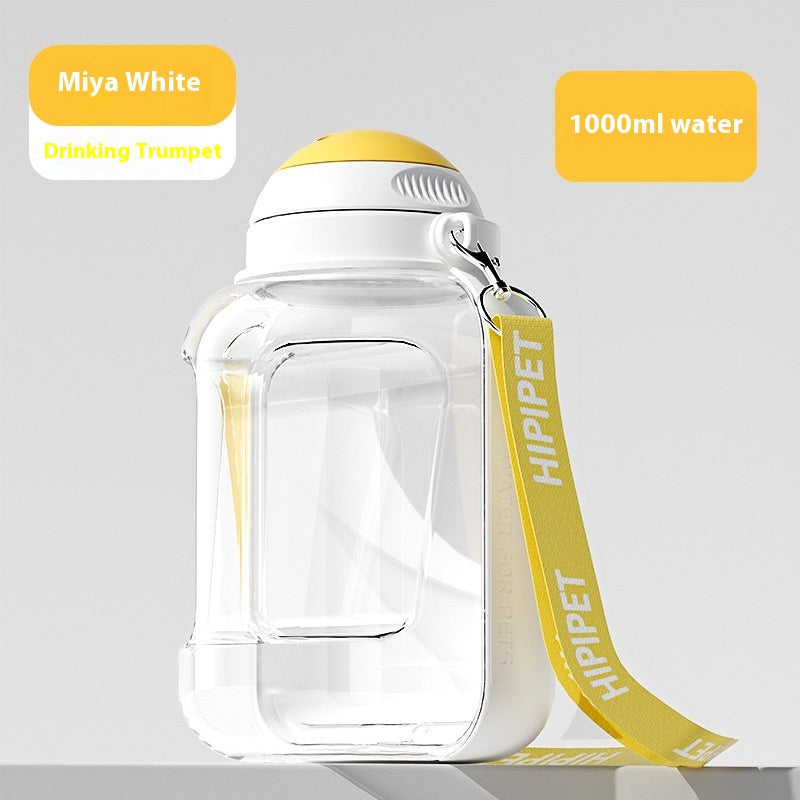 2-in-1 Portable Pet Water & Food Bottle for Dogs & Cats