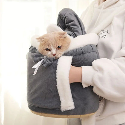Cozy Cat Carrier Backpack | Soft Warm Travel Bag for Cats & Small Pets