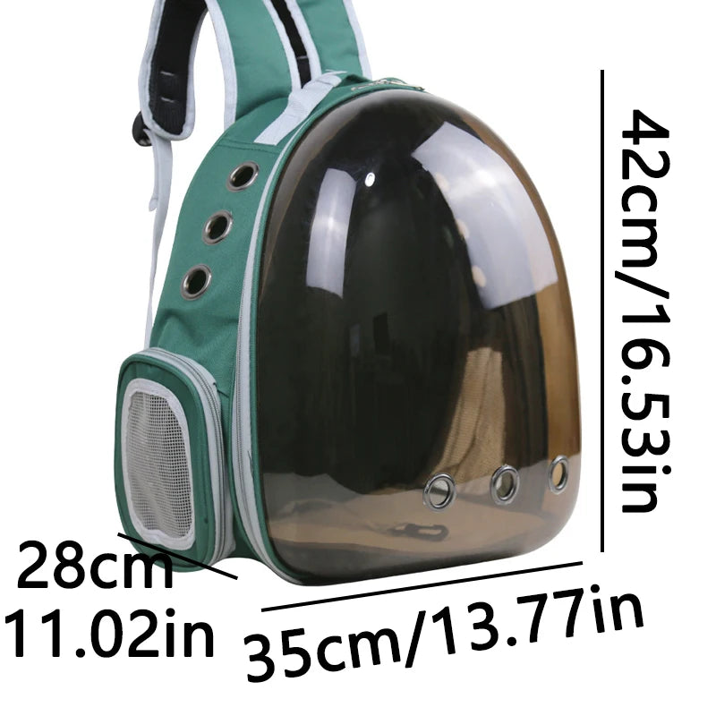 Transparent Cat Carrier Backpack | Breathable Space Capsule Travel Backpack for Cats & Small Pets
