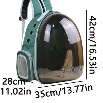 Transparent Cat Carrier Backpack | Breathable Space Capsule Travel Backpack for Cats & Small Pets