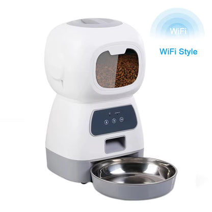 Smart WiFi Automatic Cat Feeder with Voice Recorder for Cats & Small Dogs
