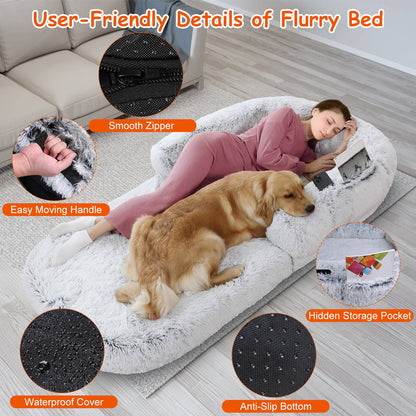 1Pc Large Foldable Human Size Dog Bed