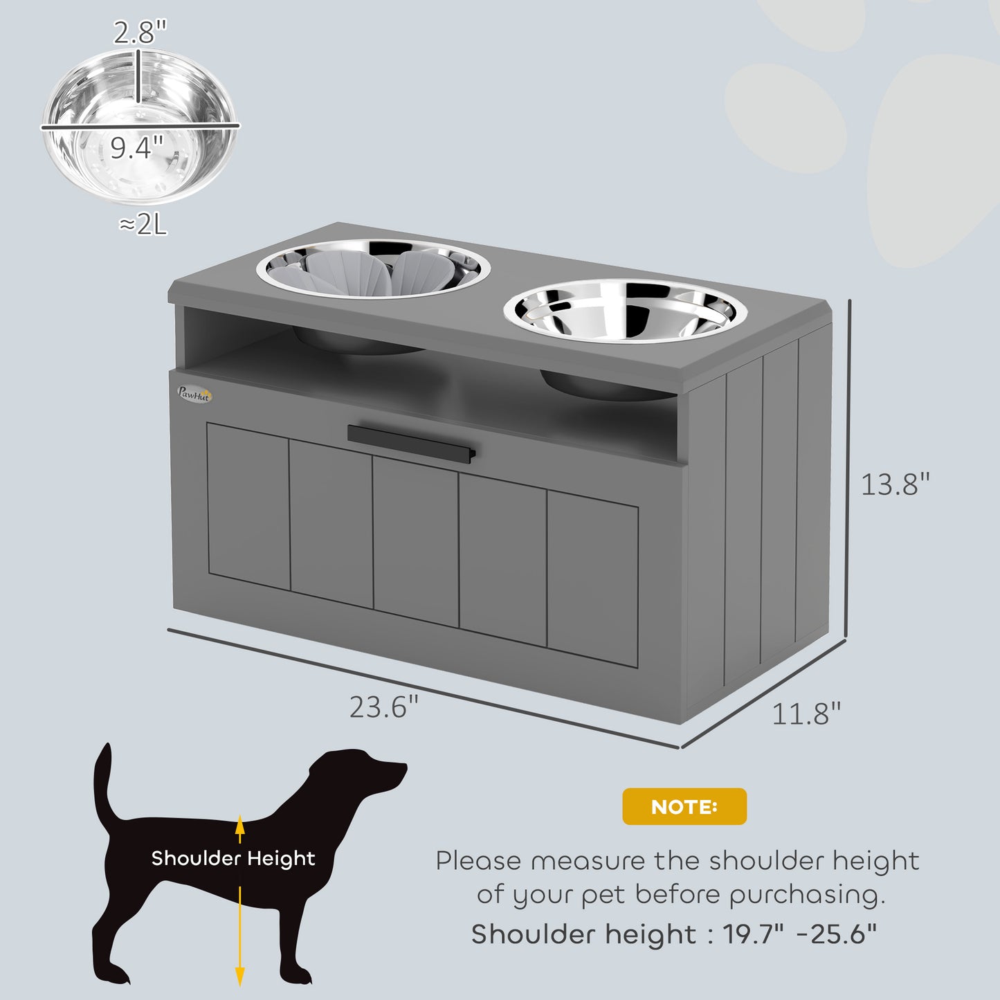 Dog Storage Drawer and Slow Feeder Mat