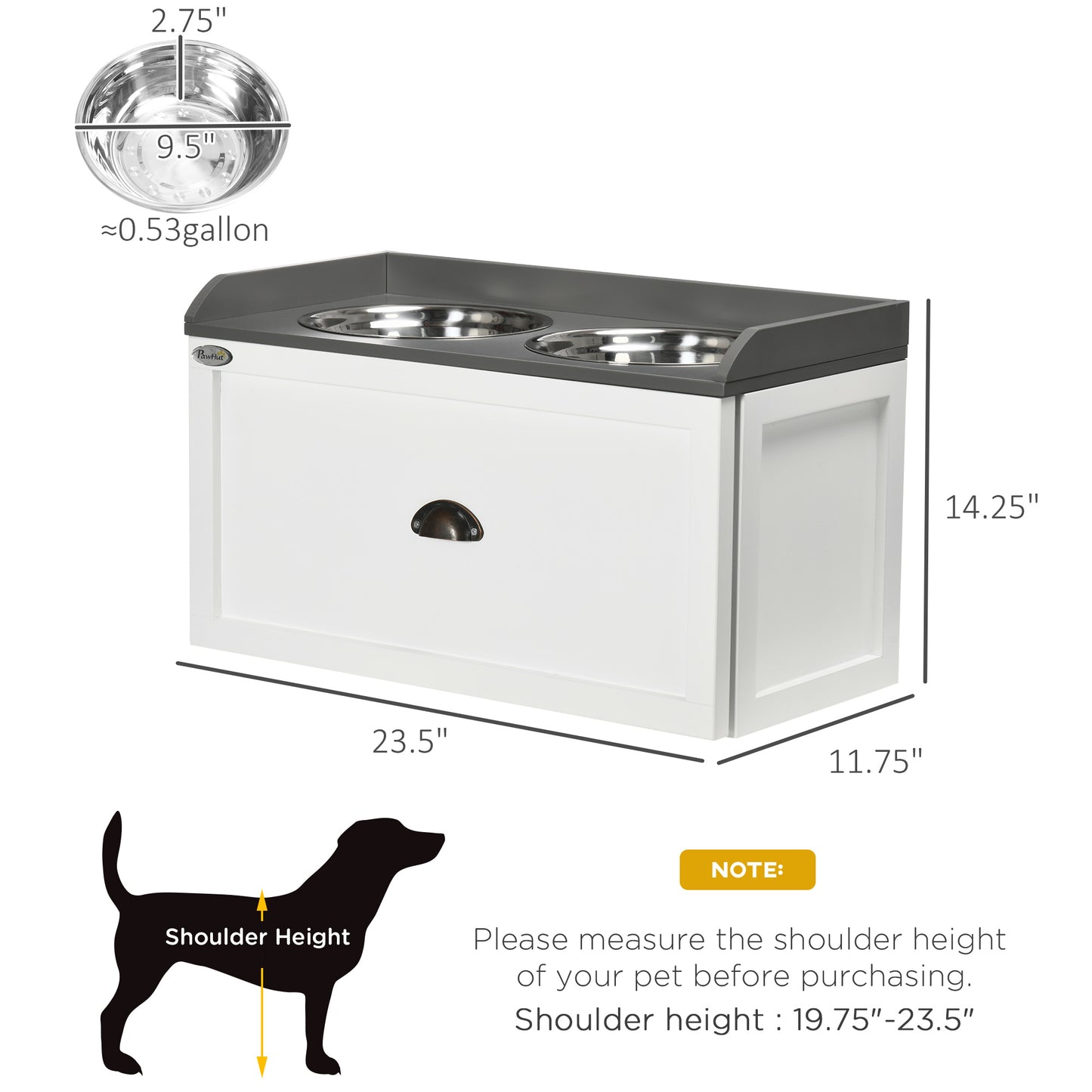 Pet Feeding Station Dish Bowl Set