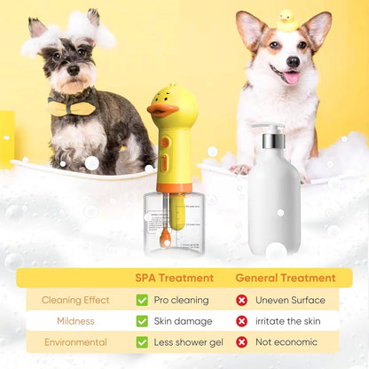 Transform Your Dog's Bath Time with the PATPET Automatic Foaming Dog Bath Brush - Soft Massage Shampoo Dispenser!