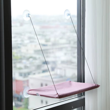 Fold-Up Cat Window Hammock | Elevated Window Perch Bed for Indoor Cats