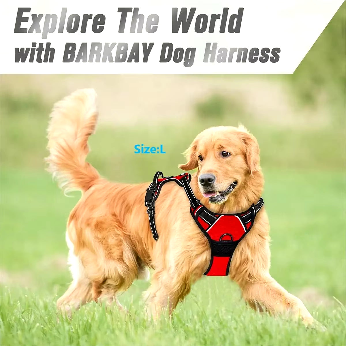 No Pull Dog Harness with Handle | Reflective Adjustable Pet Vest