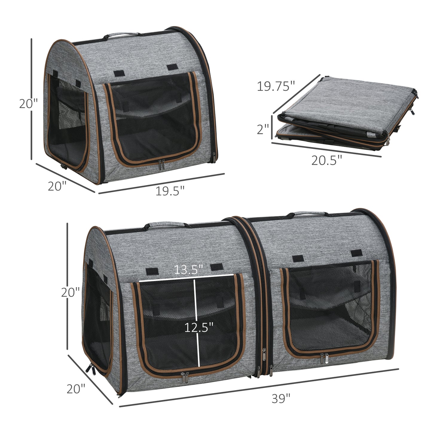 Portable Soft-sided Pet Carrier  Bag