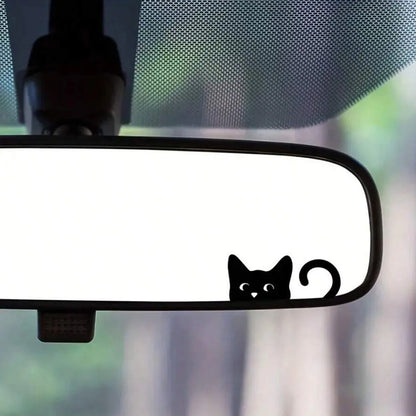 Peeking Cat Vinyl Sticker | Waterproof Car, Window & Mirror Decoration