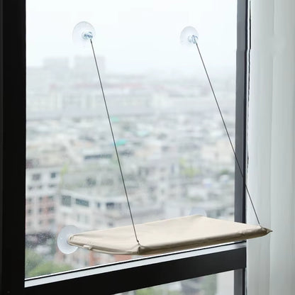 Fold-Up Cat Window Hammock | Elevated Window Perch Bed for Indoor Cats
