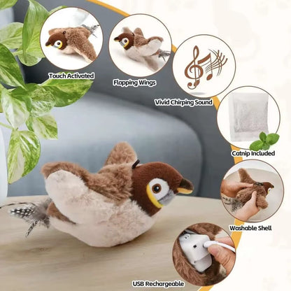 Interactive Cat Feather Toy | Automatic Wand Teaser for Indoor Cats