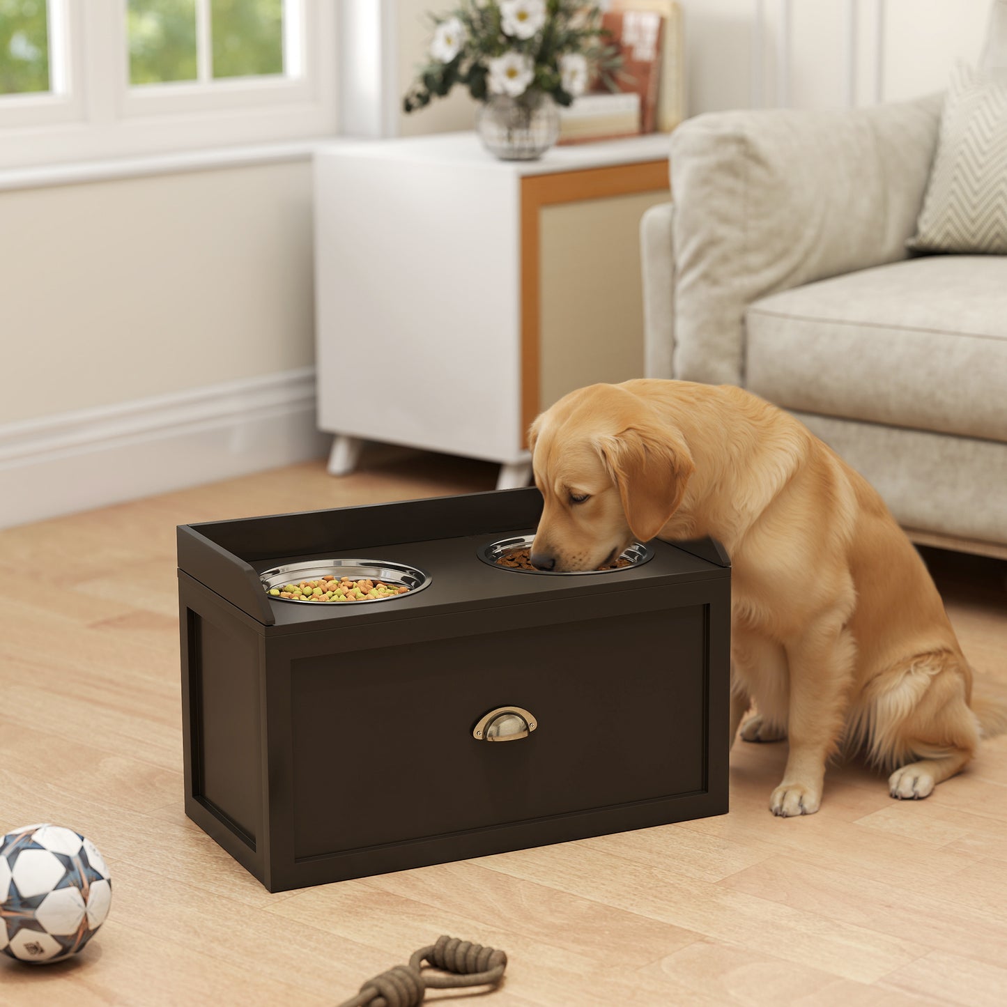 Pet Feeding Station Dish Bowl Set