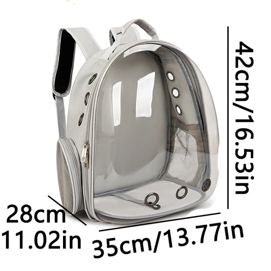 Transparent Cat Carrier Backpack | Breathable Space Capsule Travel Backpack for Cats & Small Pets