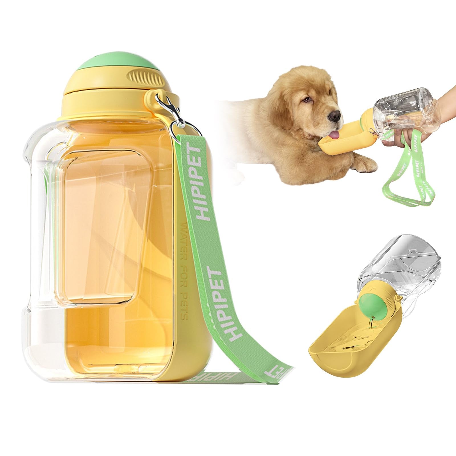 2-in-1 Portable Pet Water & Food Bottle for Dogs & Cats