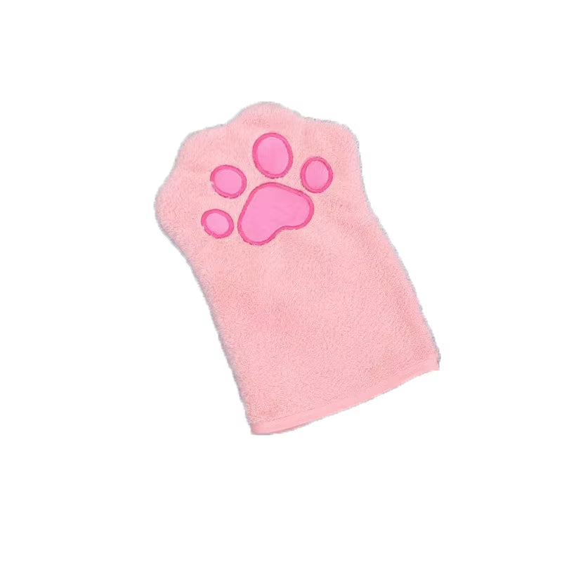Pet Grooming Drying Glove | Super Absorbent Cat & Dog Paw Towel Mitt
