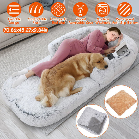 1Pc Large Foldable Human Size Dog Bed
