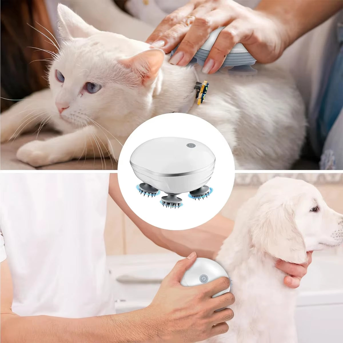 Purrfect Electric Cat Massager | Waterproof Relaxing Grooming & Massage Device